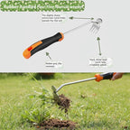 Weed Puller Tool, portable garden tool, Four-Tined Weeding Tool, Uprooting Weeding Tools, Crevice Weeder, Backyard Farming Weeding ，Weeding Equipment for Outdoor Camping ，Weed Removal Tool (style1)