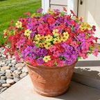 16 Bundles Artificial Flowers for Outdoors, Realistic Fake Silk Flowers for Outside, UV Resistant Faux Plants for Outdoor Planters - Spring Summer Porch Decor (4 Colors)