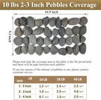 FANTIAN 5 lbs Black Stones Pebbles for Planters, 2-3 Inch Natural Decorative Black River Rocks for Outdoor Landscaping, Aquarium, Garden, Walkways, Fountain and Painting Rocks