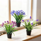 3 Pack Fake Small Plant Artificial Potted Flowers for Home Decor Fake Flower Plant Greenery Mini Faux Plant for Indoor Bedroom Living Room Office Shelf Bathroom Farmhouse Decor (Type 6)