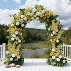 IPOPU 5 Pcs Real Touch Orchids Flowers Green Latex Artificial Orchid Stems for Wedding Party DIY Bridal Bouquet Table Centerpiece Arrangement Office Home Decor