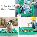 Azureblue Plant Repotting Mat for Indoor Plants Potting Soil Mix, Waterproof Plant Repotting Tray, Potting Mat Gardening Tray for Indoor Potting Succulents Cactus Orchid Pots, Garden Gift(26.8"x26.8")