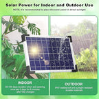 Lewisia 5W Solar Drip Irrigation System with Timer Auto Watering Kit for Garden Raised Beds Patio Lawn Greenhouse Up to 30 Plants