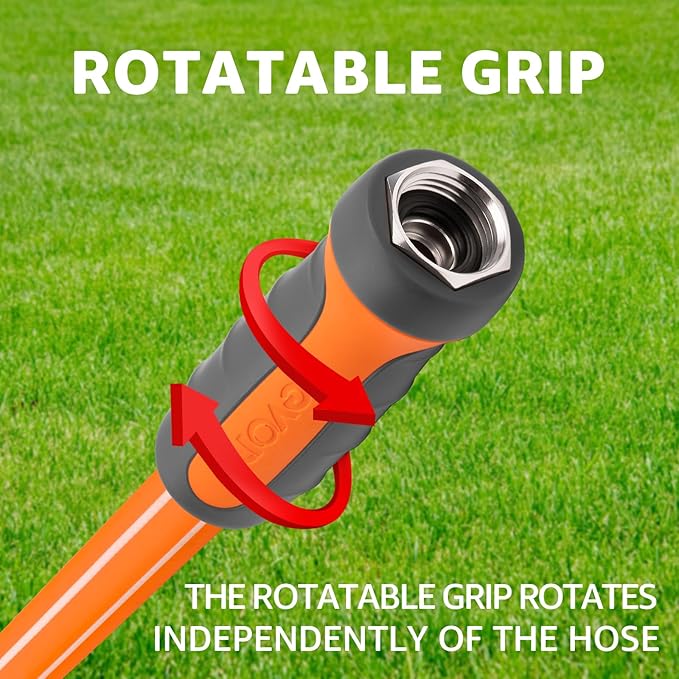 Fevone Short Water Hose 6ft, Lead Hose for Hose Reel, Connecting Hose for Hose Reel Cart, 5/8 Inner Diameter Hose, 3/4 Aluminum Fittings