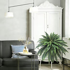 Senjie Artificial Boston Fern 2 Set Large 88 Branches Fake Ferns for Outdoors 48Inch Faux Plant for Home Living Room Office Decor