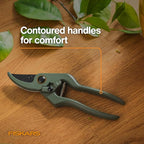 Fiskars Sculptor Plant Pruner, Precision Bypass Shears for Indoor Gardening & Bonsai, Low-Friction Steel Blades for Clean Cuts on Stems, Ergonomic Handle with Easy Lock, 1/2 Inch Capacity