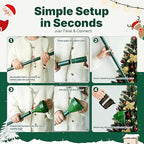 51" Christmas Tree Watering Funnel with Hose of Plastic Longer Christmas Tree Watering Device, Xmas Plant Watering Tool for Indoor Plants Spill-Free, Adjustable 3-Section Design