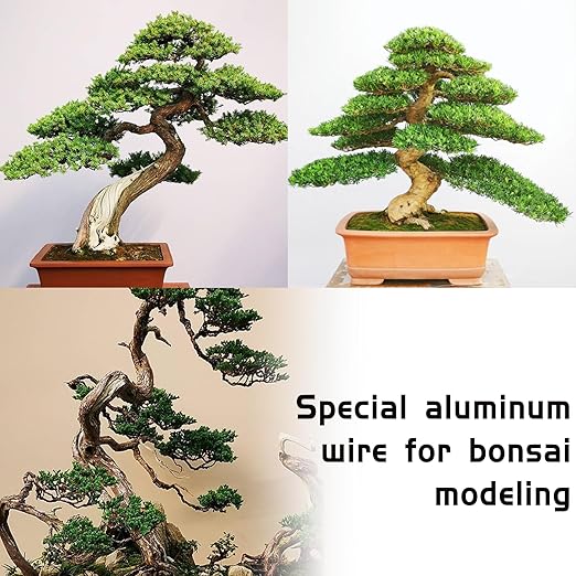 Bonsai Wire 2 Roll Black 1.5mm Aluminum Bonsai Training Wire for Fine Trunk (65 Feet Total)