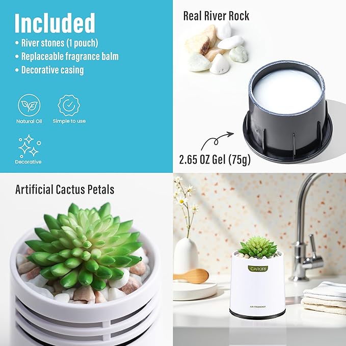 Artificial Succulent Plants with Subtle Fresh Scent, Faux Indoor Plants for Home Decor, Small Fake Plant for Bathroom, Bedroom, Office Decor, Aesthetic Room Accessories, Housewarming Gift