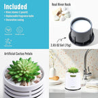 Artificial Succulent Plants with Subtle Fresh Scent, Faux Indoor Plants for Home Decor, Small Fake Plant for Bathroom, Bedroom, Office Decor, Aesthetic Room Accessories, Housewarming Gift