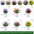 Artificial Small Plant 6pcs Fake Flower Potted Plant Bathroom Faux Plant for Indoor Decor Window Tabletop Office Colorful Flower