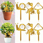 Novabright 6pcs Plant Trellis Indoor with Crystal Sun Catcher Potted Plants Decorations Sun Catcher Cute Mushroom Snail Frog Acrylic Stake for Indoor Home Garden Hanging Art Crafts Decoration