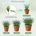 15 Bundles UV Resistant No-Fade Outdoor Artificial Plants & Flowers, Adjustable Height Fake Lavender Flowers Indoor & Outdoor Decor for Garden Patio Pathway Hanging Planter Front Porch