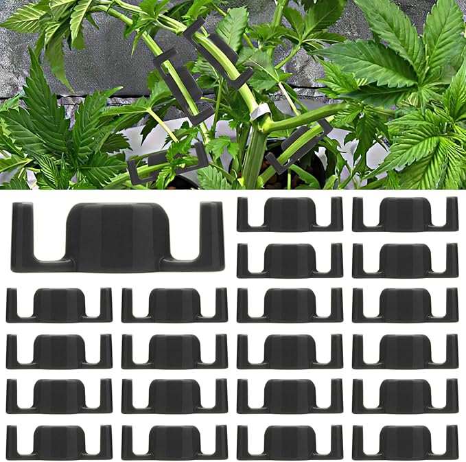 40 Pack LST Plant Training Clips – Durable & Reusable Stem Support for Low-Stress Training – Fits All Growth Stages