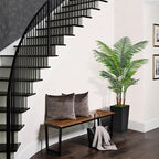 ASTIDY Artificial Palm Tree 5FT - Fake Tree with Black Tall Planter - Faux Tropical Areca Floor Plant in Pot - Artificial Silk Plant for Home Office Living Room Decor Indoor