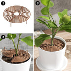5 Pcs Plant Pot Grid, 7.48" Cuttable Plant Pot Soil Covers Protectors with 40 Stakes, Keep Cats Out of Indoor Potted Plants (5Pcs 7.48")