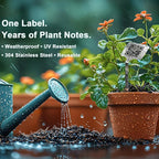QR Plant Labels, Scan-to-Record Plant Care Tracker & Garden Journal, 304 Stainless Steel Outdoor Waterproof Tags Markers for Seeds and Herbs, 20 pcs