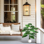 28'' Fake Plants Large Artificial Tropical Plants Indoor Tall Plant, with White Planter Ideal, for Home Living Rooms, Patios, Porches, Bathrooms, and Outdoor Decor
