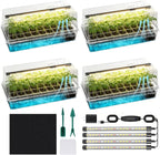 Seed Starter Tray Self Watering, Seed Starter Kit with Grow Light, Full Spectrum Grow Light for Seedling with Timer, Indoor Plant Grow Tray for Beginners & Seasoned Gardeners (144 Cells)