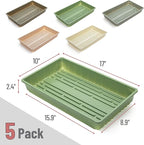 Mr. Pen-Plastic Growing Trays, 5 Pack, Plant Tray, Seed Tray, Propagation Tray