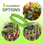 Solar Drip Irrigation System Kit, Auto Watering Kit for 15 Pots, 3W Solar Powered Auto Easy DIY Watering Device, 22 Timing Modes with Anti-Siphoning Device,for Outdoor Garden, Balcony