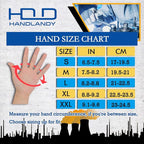 HANDLANDY Men Leather Gardening Gloves, Utility Work Gloves for Mechanics, Construction, Driver