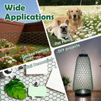 16 in x 50 ft Plant Protectors from Animals, Metal Mesh Plant Protector for Garden Plant Cages for Outdoor Plants with Ground Stakes & Cutting Plier