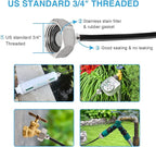 Bonviee Misters for Outside Patio, 100FT Misting Cooling System for Patio, 100FT (30M) Misting Line+28 Mist Nozzles+3/4" Brass Adapter, Pre-Assembled Garden & Greenhouse Watering System
