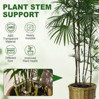 16pcs Upgraded Plant Stem Support, Transparent Plant Support for Indoor Plants, 4 Sizes Climbing Houseplant Stem Holders, Reusable Plant Stabilizer, Indoor Plants Accessories