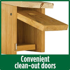 Nature's Way Cedar Box Wren House with Clean-Out Door, Wild Bird House and Outdoor Décor, Brown