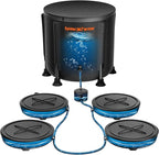 Spider Farmer Gravity-Fed Self-Watering System, 4-Pack Auto Watering System with 13 Gallon Reservoir, 4 Fabric Pot Base for Indoor Plants, Grow Tents, Greenhouses