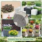 6 Pcs 11.8 Inch Plant Pot Grids, Cuttable Plant Pot Soil Covers Protectors from Animals with 30 Pcs U-Shaped Nails, Cat Dog Digging Proof Protection for Indoor Outdoor Potted Plants