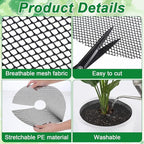 6 Pcs Plant Pot Cover Cuttable Plant Protector from Cats Indoor Dig-Free Plants Pot Soil Guard Flower Pots Grid Guard for Outdoor Garden Balcony
