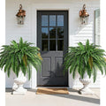 2PCS 45in Fake Ferns- Large Artificial Plants Outdoor, UV Resistant Artificial Ferns for Outdoors, 60 Branches Faux Boston Fern Realistic Weatherproof Fake Plants for Porch Home Patio Hanging Decor