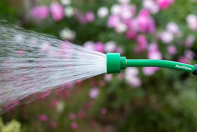 Rain Bird TRNZLWAND16 16" Watering Wand Garden Hose Nozzle, Front Trigger, Carbon Fiber Texture, Shower Spray Pattern