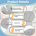 10 PCS Plant Pot Cover, 11.8 Inch Plant Soil Covering, Pot Grids for Indoor Plants, Cuttable Plant Pot Soil Covers with 30 Metal Nails