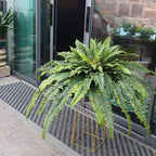 Artificial Ferns for Outdoors, 68" Fake Fern Artificial Plants Large, UV Resistant Faux Boston Fern Suitable for Porch Planters Home Indoors Entrance Patio Garden Porch (1 Stem)