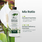 16oz Peace Lily Plant Indoor Live Fertilizer - Makes 96 Gallons of Peace Lily Fertilizer - Nutrient-Rich Liquid Plant Food for Lush Foliage, Stronger Roots, and Elegant White Blooms