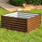SnugNiture Galvanized Raised Garden Bed 4x4x2FT Outdoor Large Metal Planter Box Steel Kit for Planting Vegetables, Flowers
