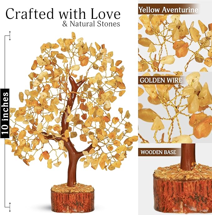 Yellow Aventruine Crystal Tree, Gemstone Tree, Crystals and Healing Stones, Crystal Gifts, Living Room Decor, Good Luck Gifts