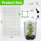 16 Pack Plant Protectors from Animals, 20"x 12" Wire Plant Protector, Wire Cages for Plants with Stakes and Cable Ties, Metal Plant Cages for Plants, Vegetables, Flowers