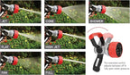 Eden 96806 Heavy-Duty Metal Fireman Hose Nozzle | 7 Spray Patterns, High-Pressure Garden Sprayer with Quick Connect Set & Bonus Washers