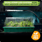 CARPATHEN Seed Starter Tray with Grow Lights and Heating Mat - 40 Cell Plant Germination Tray with 4.7" Humidity Dome Seed Starter Kit for Indoor Seed Starting and Propagation