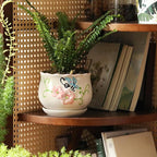 Ceramic Plant Pots with Drainage Holes and Saucers, Round Flower Pots for Indoor Plant, 4/5.2/6.6 Inches Flower Large Planters Set of 3