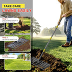 Large Lawn Leveling Rake - Heavy Duty 30"x10" Stainless Steel Leveler Plate,Reinforced Welds,28-72" Adjustable, Anti Flipping Smooth Edge,for Soil, Dirt,Ground,Golf,Yard Top Dressing,Landscaping