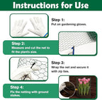 16 in x 50 ft Plant Protectors from Animals, Metal Mesh Plant Protector for Garden Plant Cages for Outdoor Plants with Ground Stakes & Cutting Plier