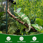 RAINFLOW 2PCS Fake Hanging Plants Reptile Habitat Vines – Artificial Terrarium Plants with Iron Stem, UV Resistant Faux Vines for Bearded Dragon Gecko Snake Turtle Tank Enclosure Decor Indoor Outdoor