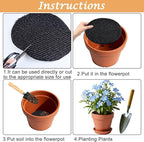 6Pcs 9inch Round Pot Mesh Drainage Discs Double Layer Plant Pot Hole Insert Pads Cutable Bonsai Pot Bottom Grid Mat Mesh Reusable for Indoor Outdoor Potted Plant Prevent Soil Loss Keep Roots Healthy