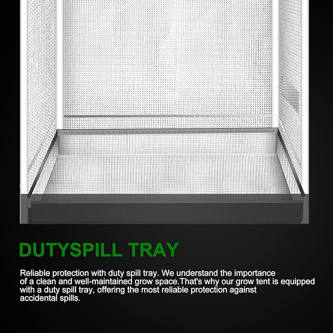 MELONFARM 2x2 Grow Tent, 24"x24"x63'' High Reflective 600D Diamond Mylar Canvas with Observation Window and Floor Tray for Hydroponic Indoor Plant Growing