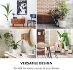 Fox & Fern Plant Pot, Large Plant Pots for Indoor & Outdoor, UV & Frost Resistant Plant Vase with Drainage Plug, Fiberstone, Large Indoor Pots for Plants & Flowers, House Indoor Plant Pot, Single Pot